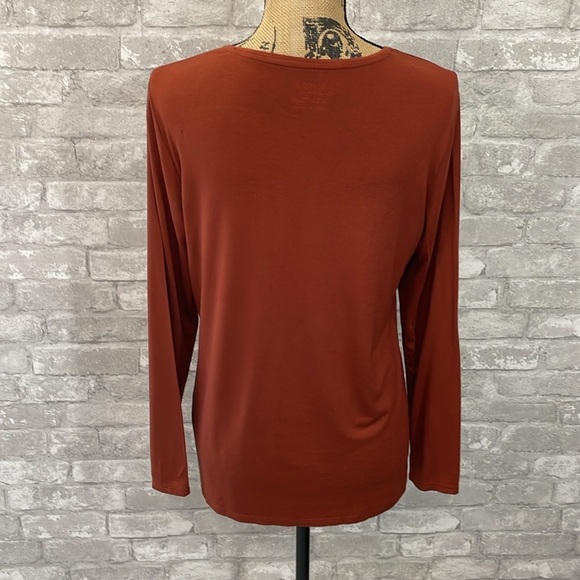 Chico’s Rust The Ultimate Long Sleeve Tee - Picture 3 of 4